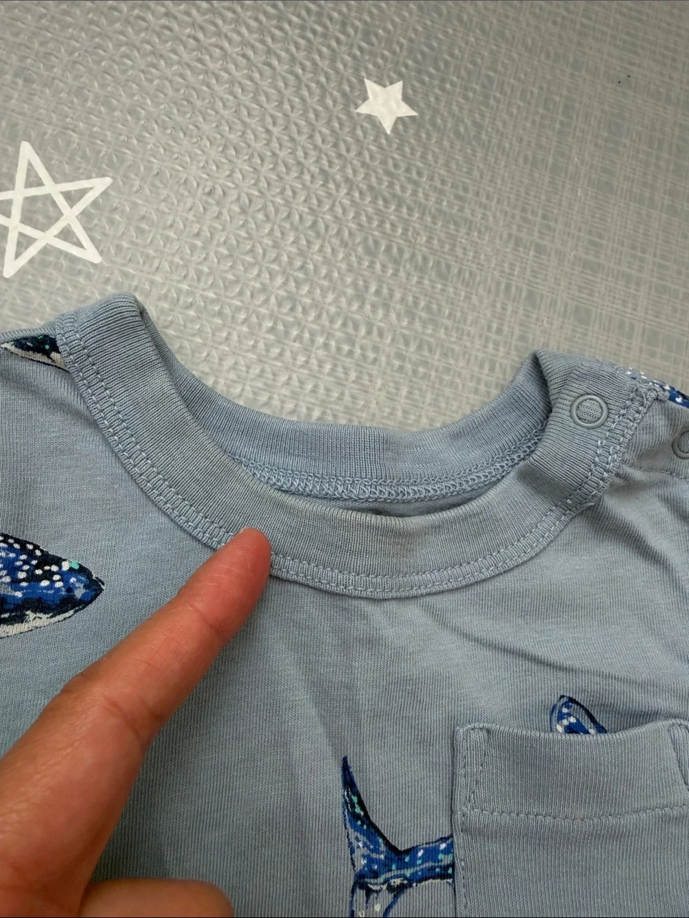 BOGO Tea Collection - Cotton Whale Shark Romper, 6-9 months